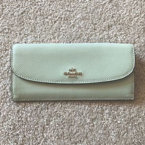 Mint green Coach wallet